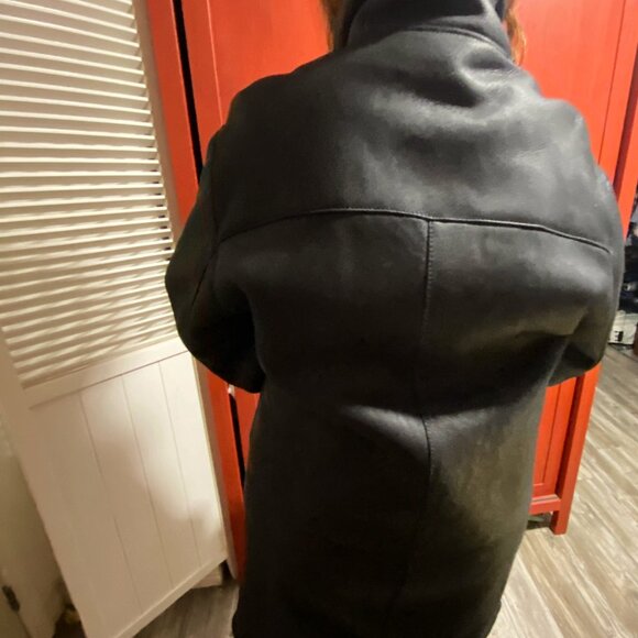 Lamb leather/shearlings (skin) coat in black - Picture 7 of 10